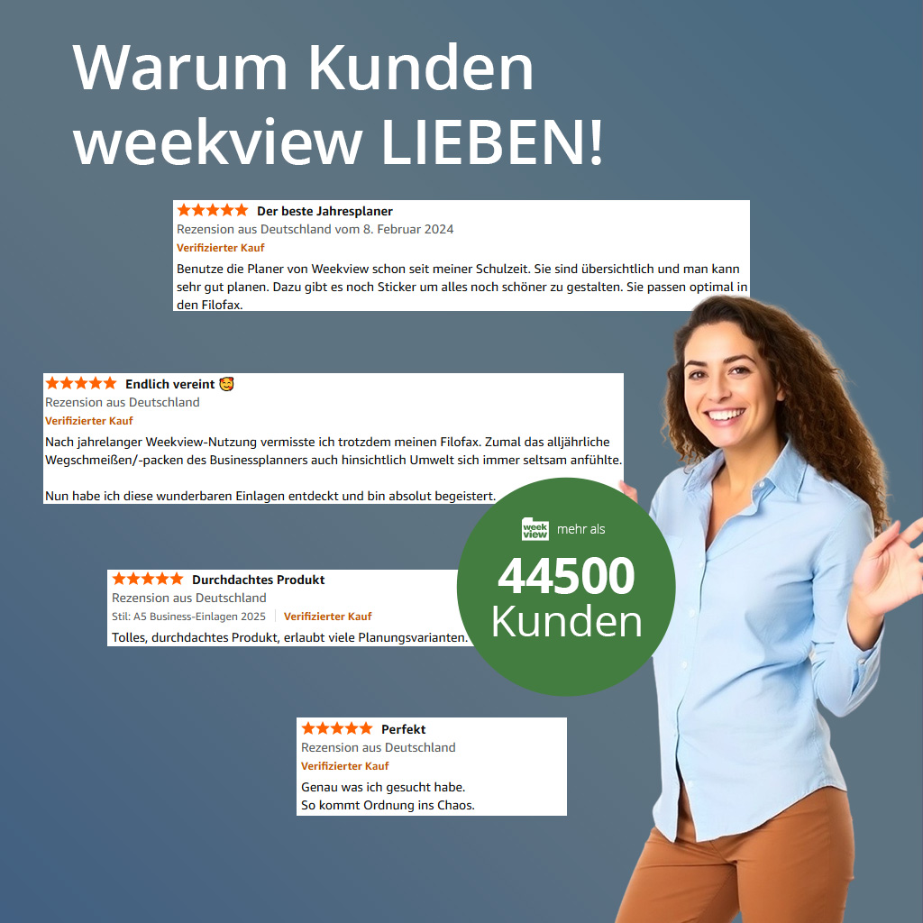 Business-Einlagen A5 2026 – Planungssystem mit Wochen- & Quartalsplanung | Filofax-A5-Lochung