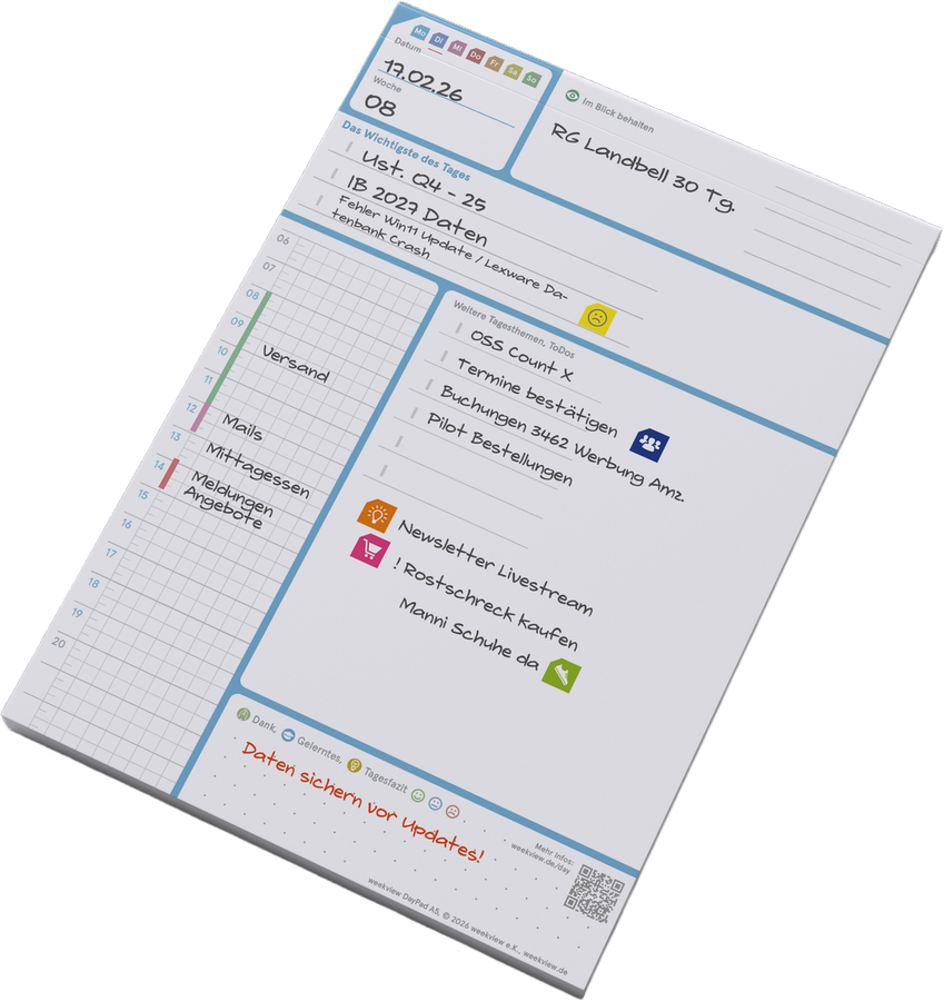 weekview DayPad A5