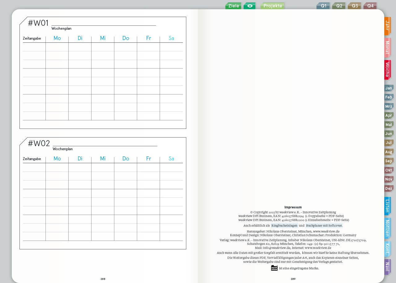 Digital Planner | Business 2026 | mit Navigation