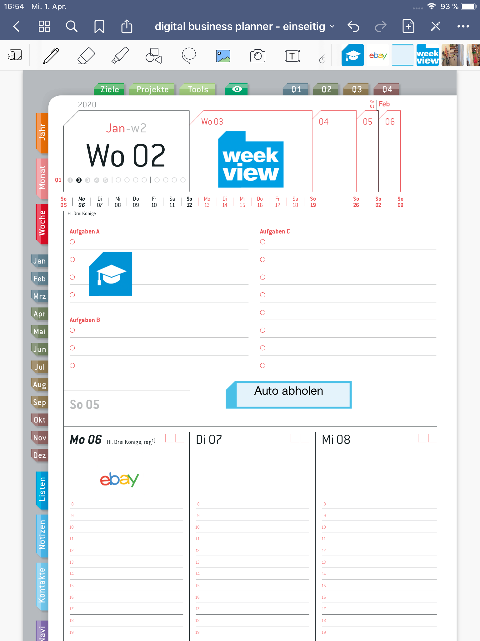 weekview Digital Sticker