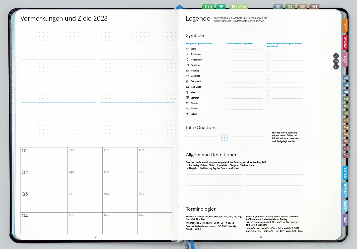 Digital Planner Pro | A4 Business 2027 | mit Navigation