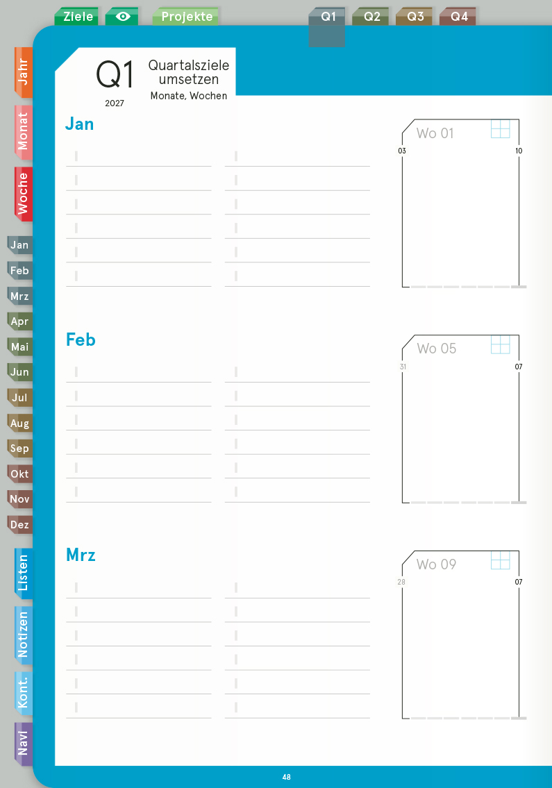 Digital Planner | Business 2027 | mit Navigation, einseitig