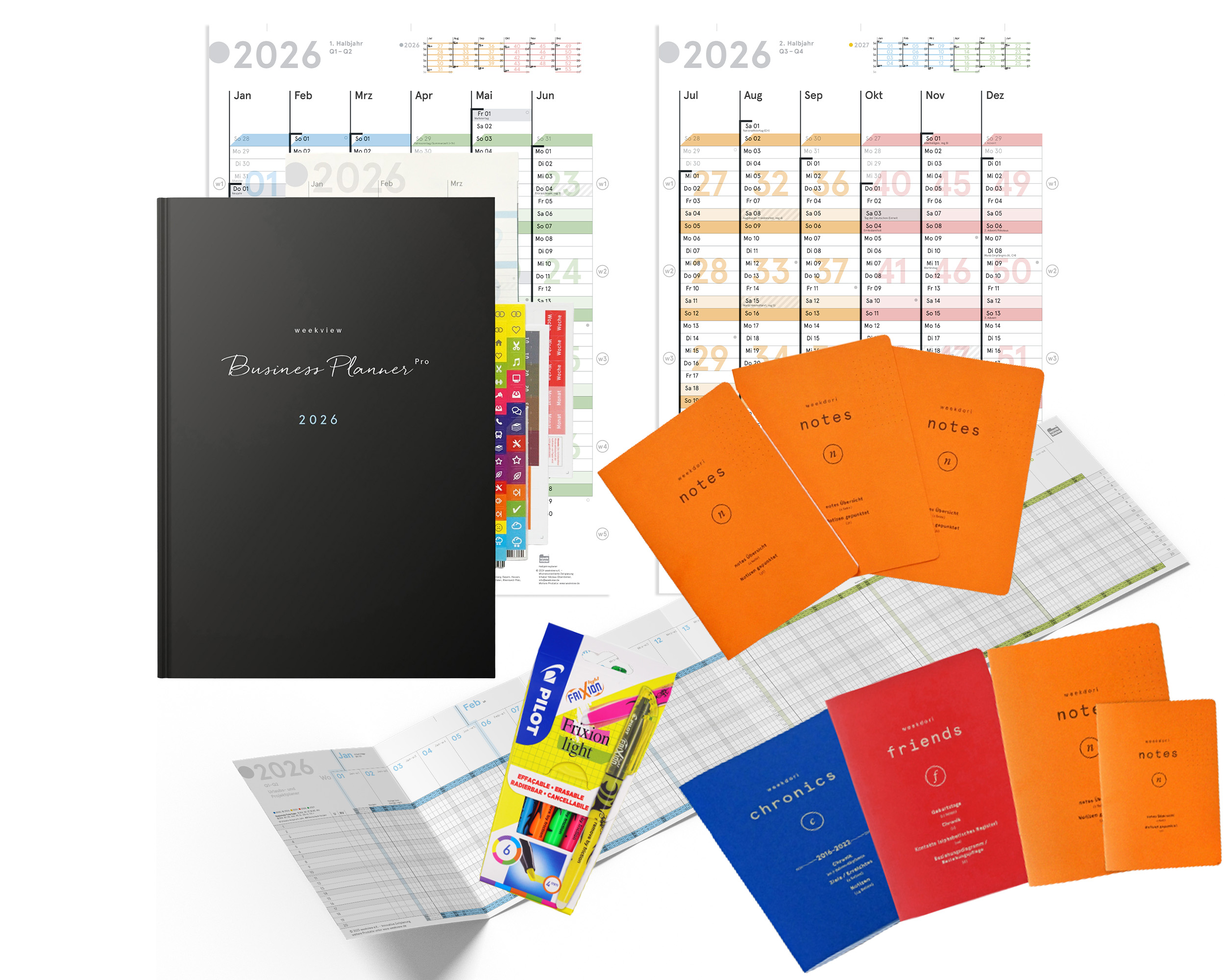 weekview Business Planner Pro A4 2027 Bundle Dori