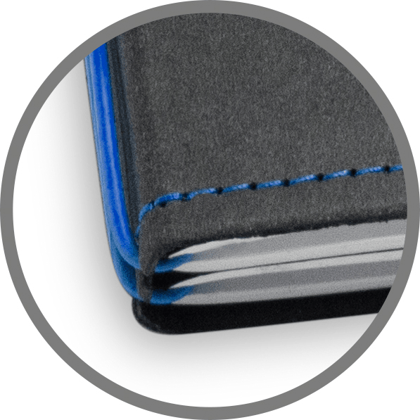 A5 Hülle 4er Texon Schwarz/Blau inkl. ElastiXs