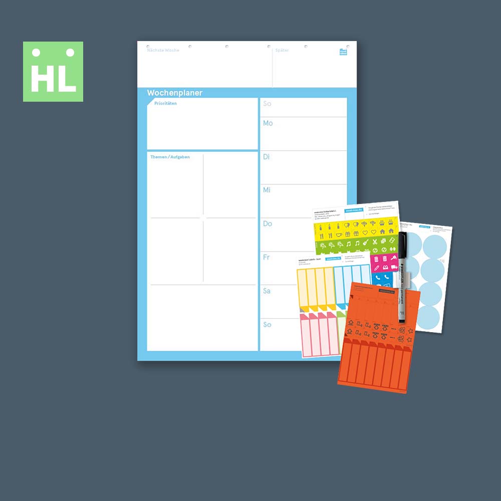 weekview weekBoard A2h | abwischbar, gelocht