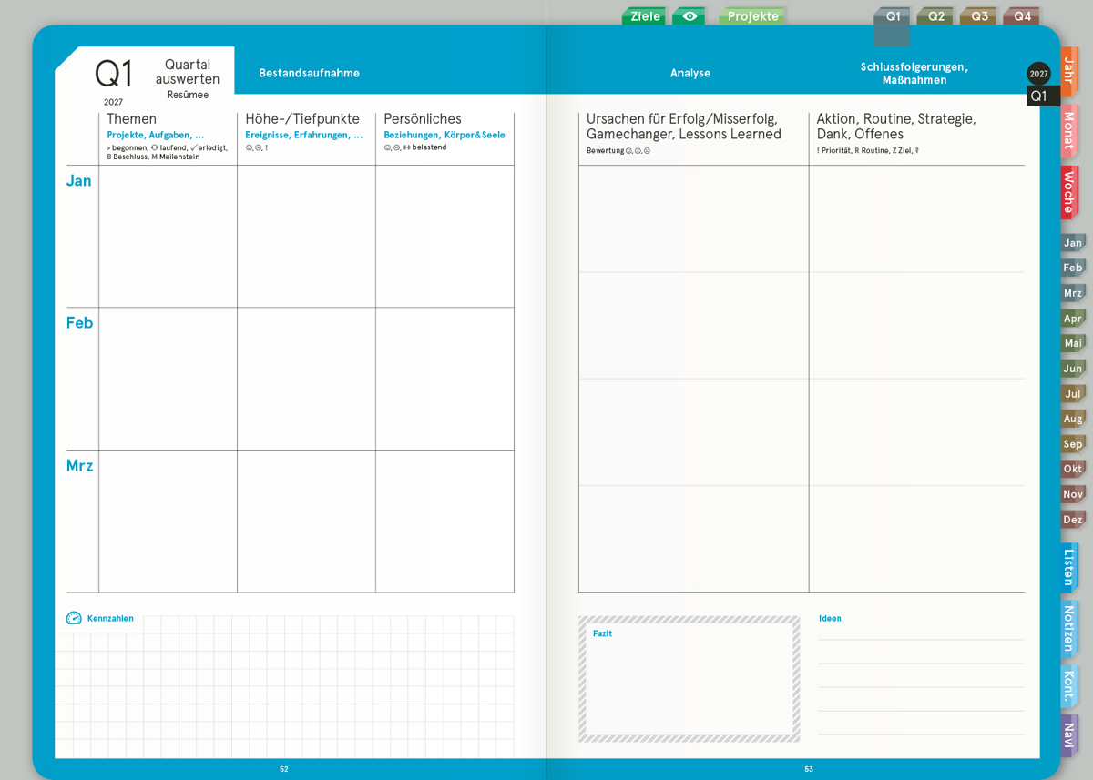 Digital Planner | Business 2027 | mit Navigation, doppelseitig