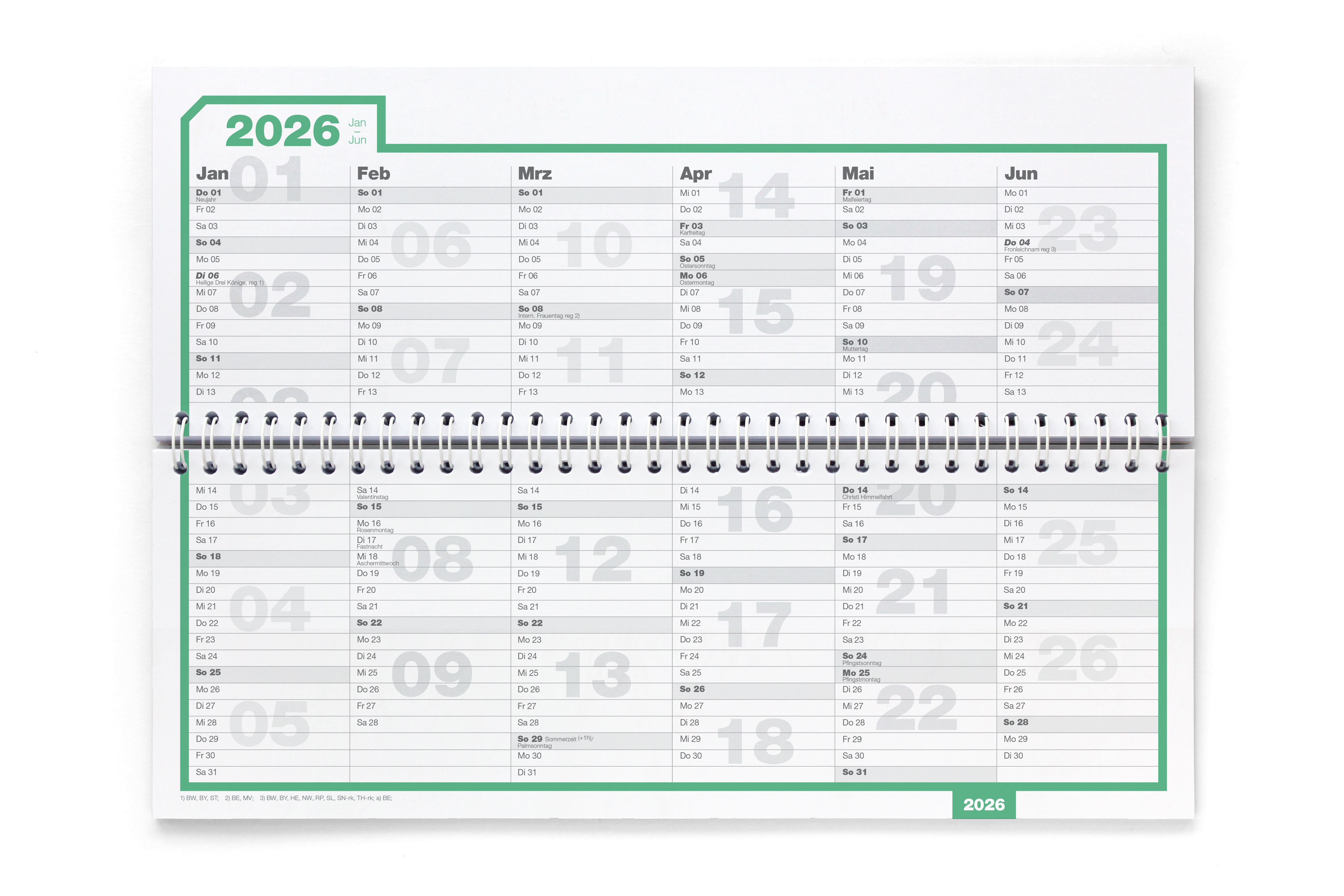 Panorama Tischkalender 2026