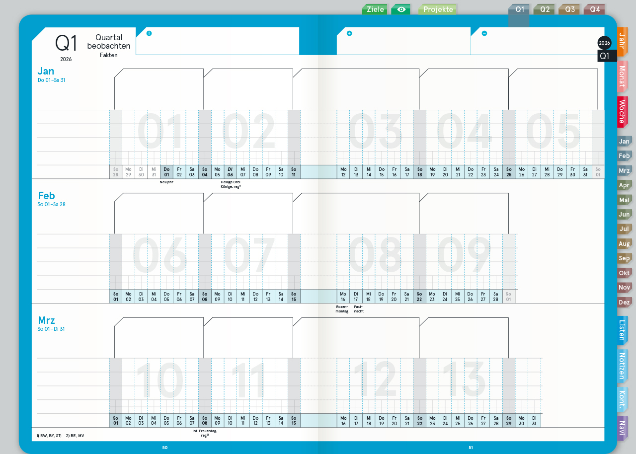 Digital Planner | Business 2026 | mit Navigation