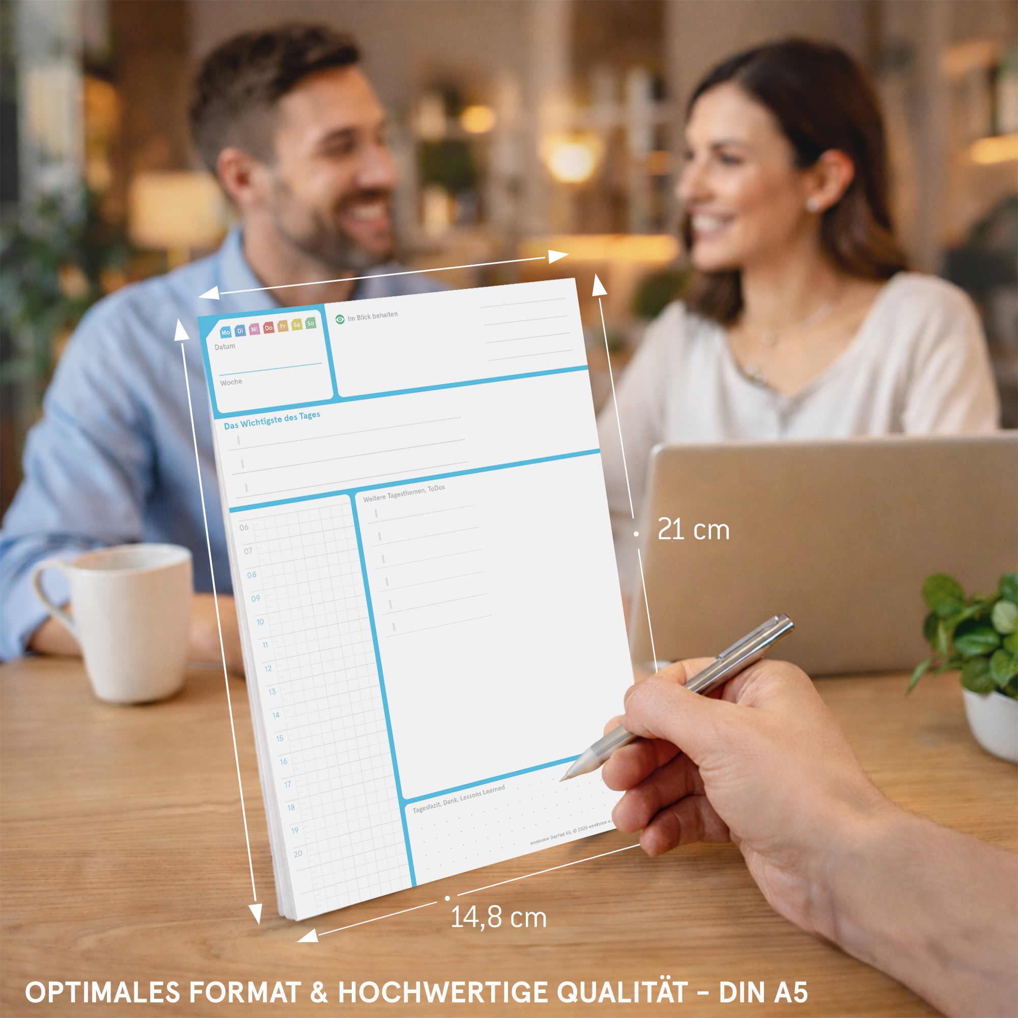 weekview A5 DayPad 4.0 | The notepad for the most important thing of the day