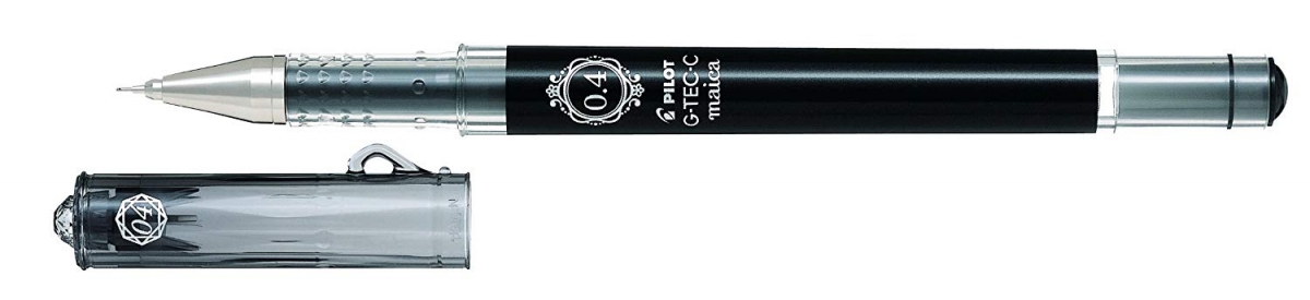 Pilot G-Tec-C Maica Tintenroller – ultrafeiner Gelstift 0,4 mm – Schwarz