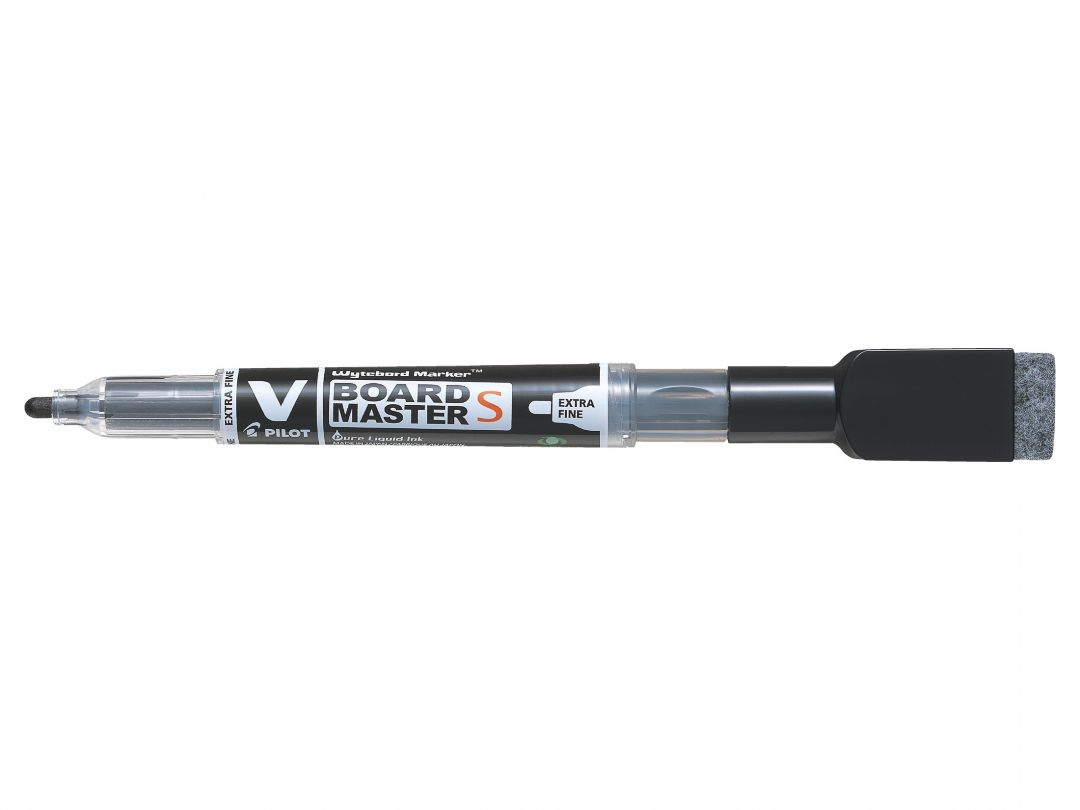 Pilot V-Board Master S mit Spitze, Tintenfenster und Kappe mit Schw&auml;mmchen