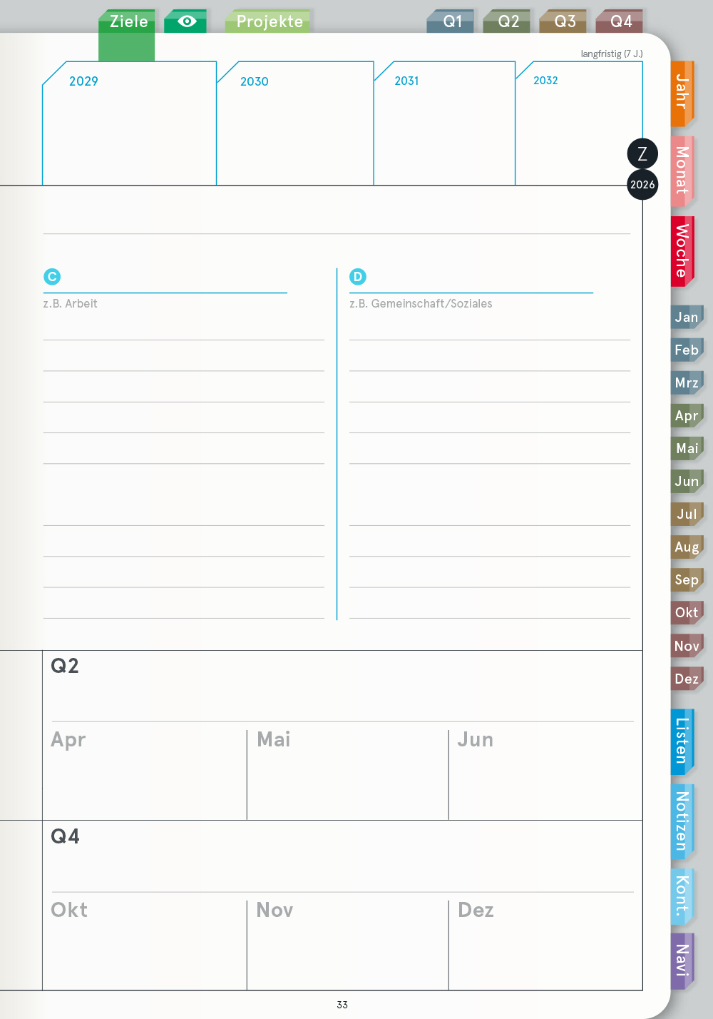 Digital Planner | Business 2026 | mit Navigation, einseitig
