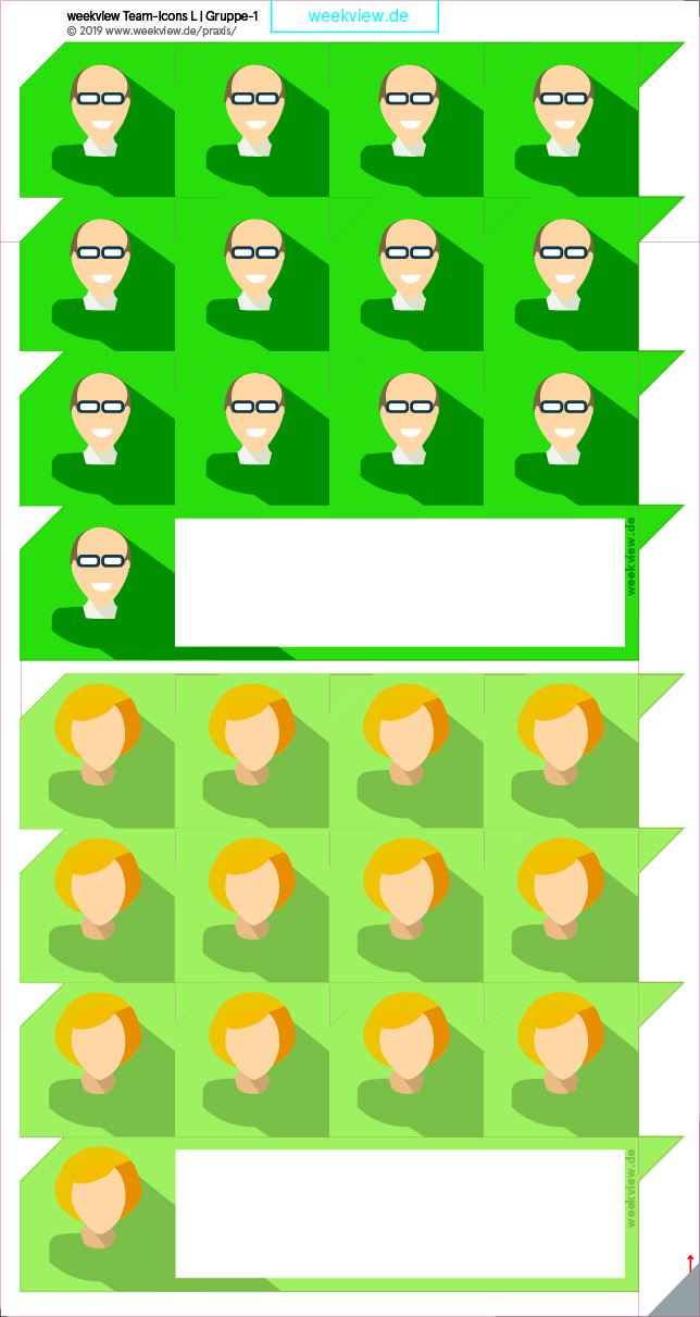 weekview Team Icon Set People L – Symbole für Scrum, Kanban & agiles Arbeiten