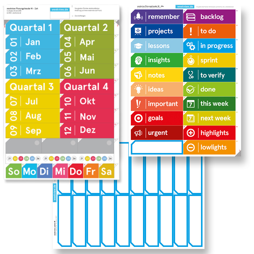 weekview QuartalsBoard A2h | abwischbar
