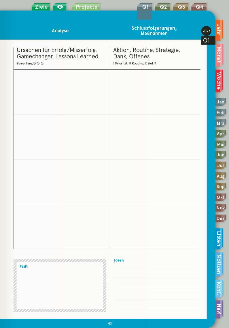 Digital Planner | Business 2027 | mit Navigation, einseitig