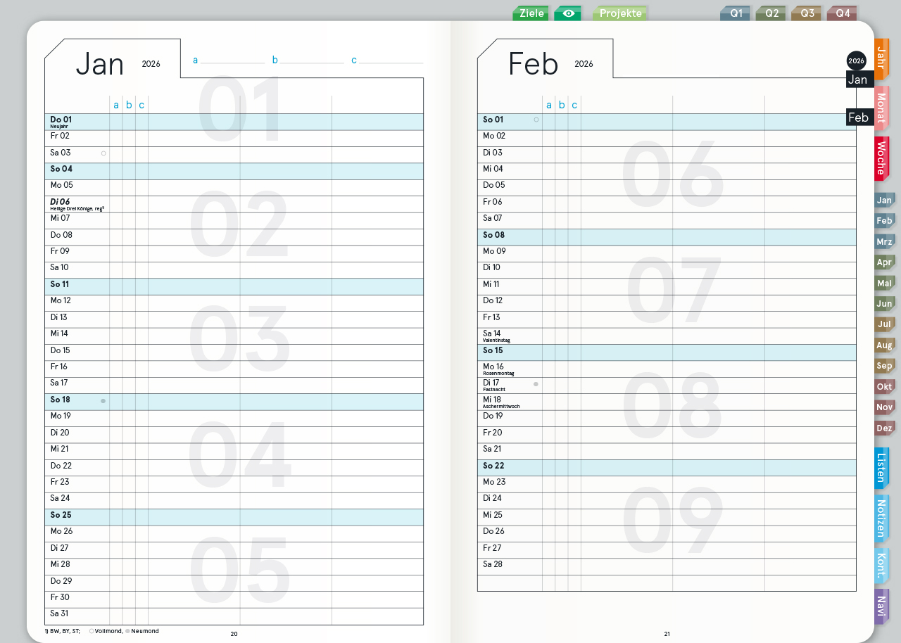 Digital Planner | Business 2026 | mit Navigation