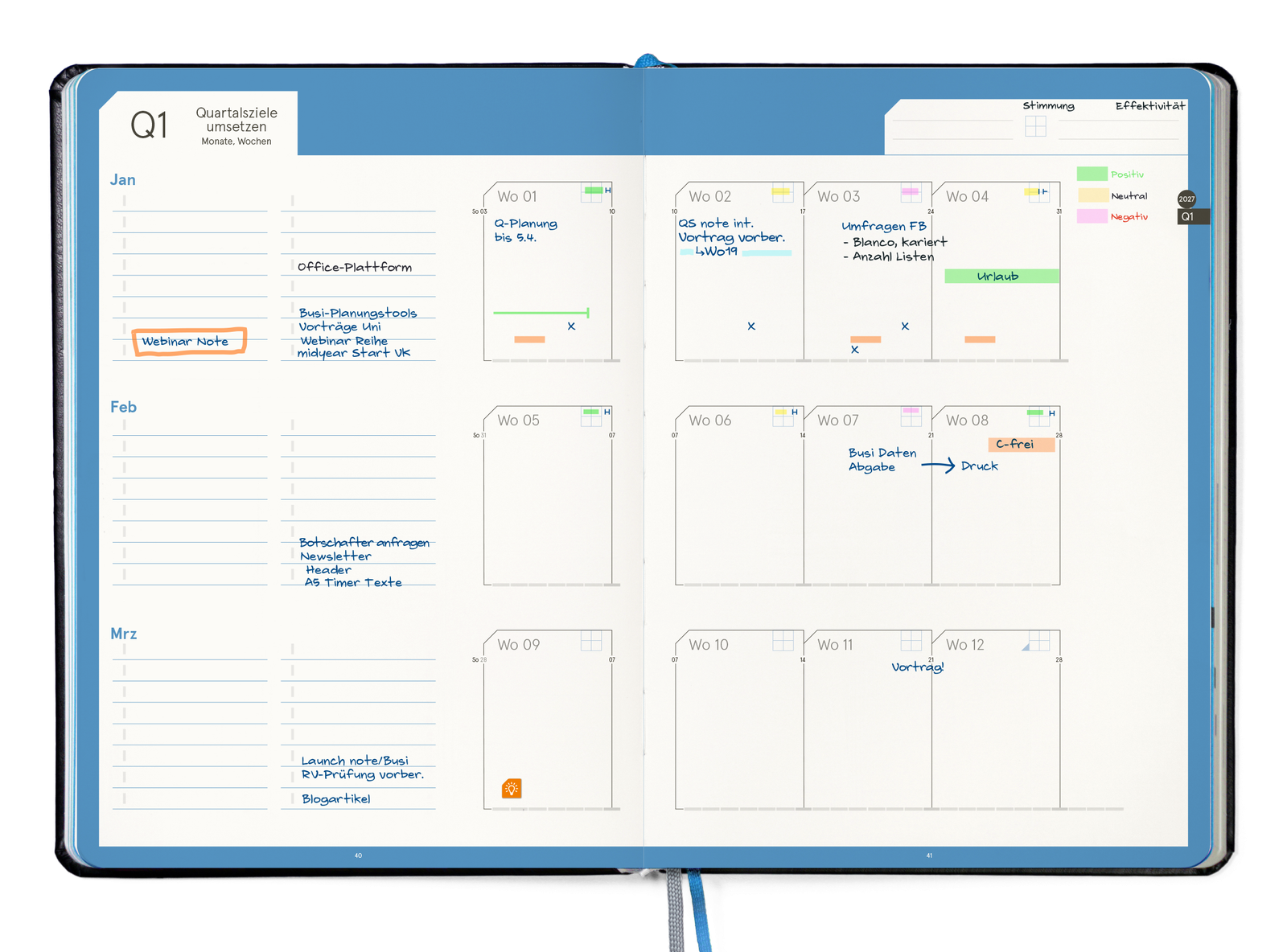 Business Planner Pro A4 — Quartalsziele umsetzen