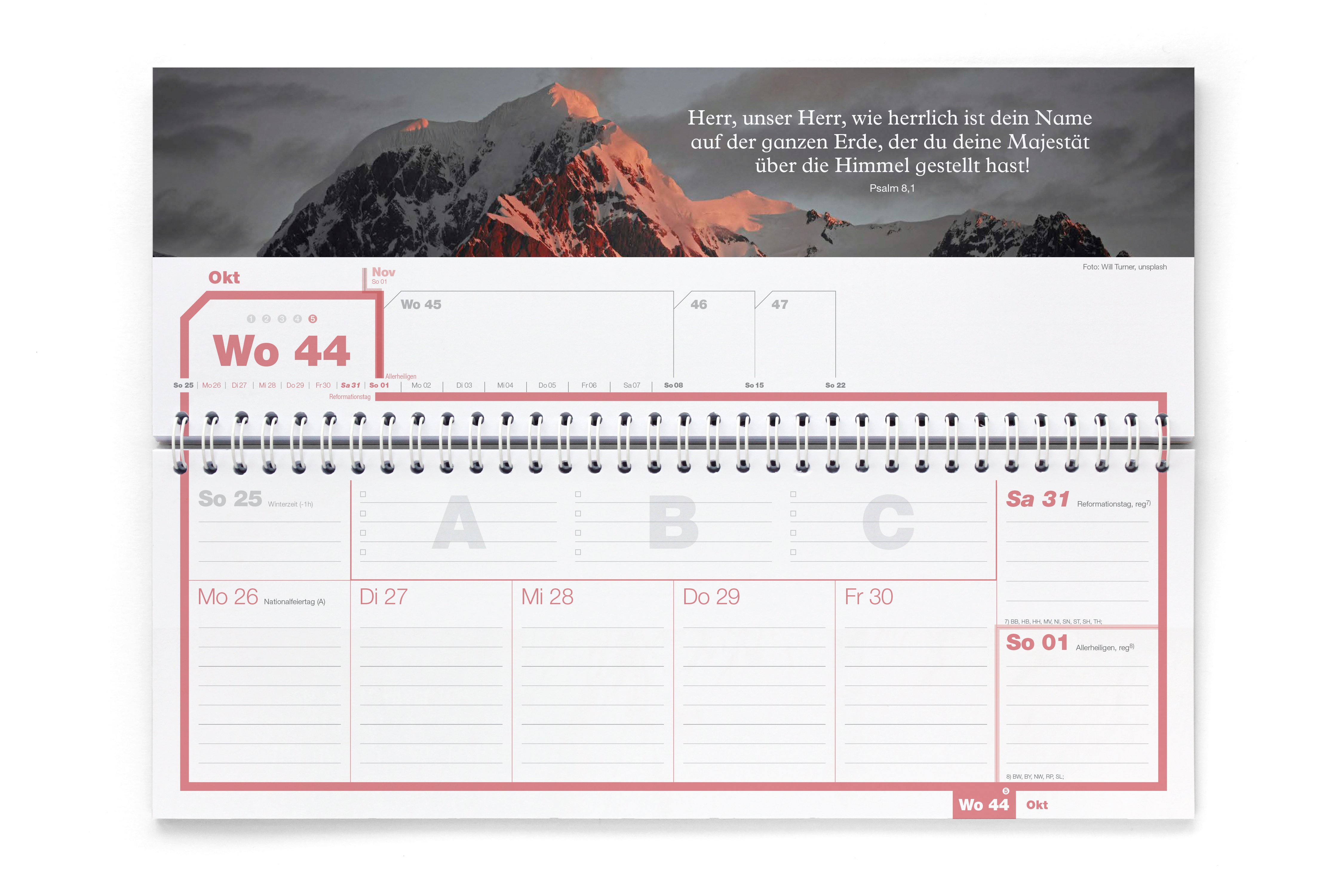 Panorama Tischkalender 2026