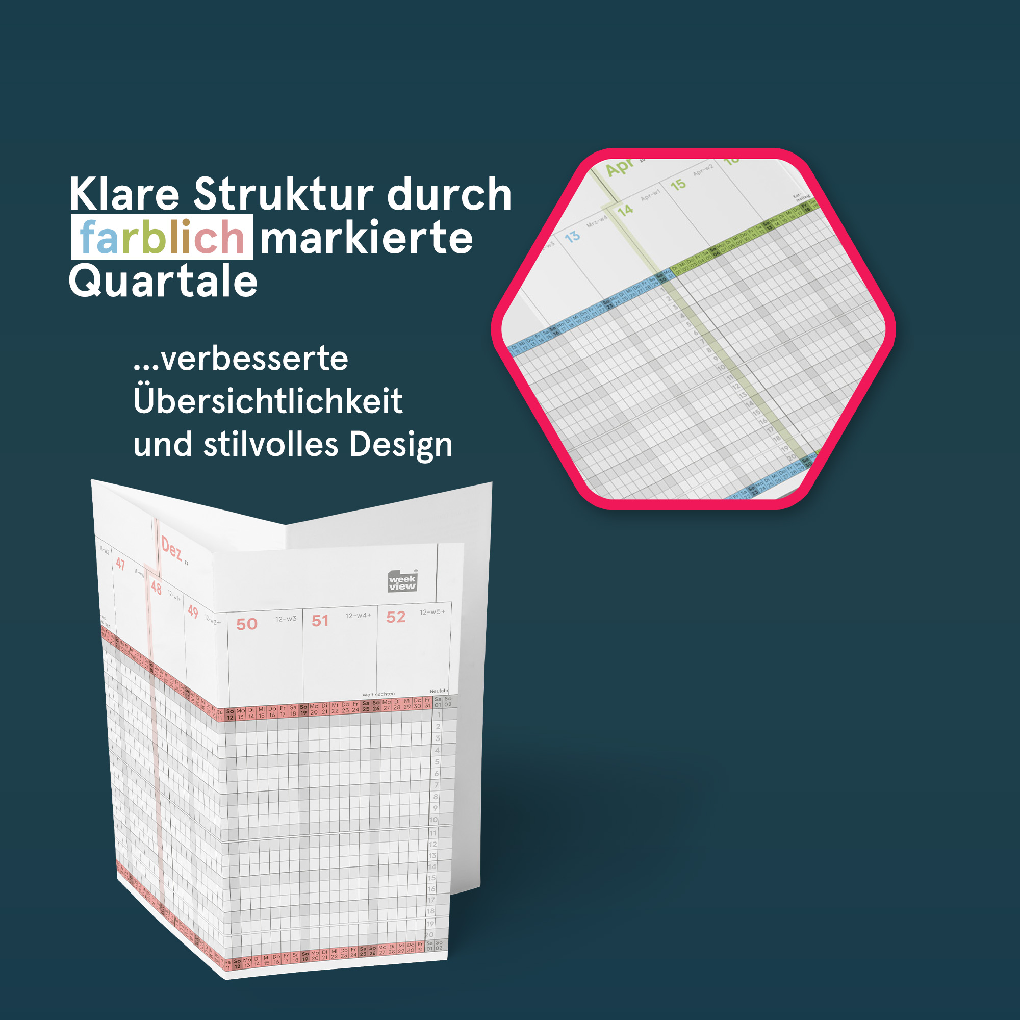 Urlaubs- und Projektplaner A5-Leporello farbig 2027 gefaltet, 84x20 cm, Personal- und Dienstplaner