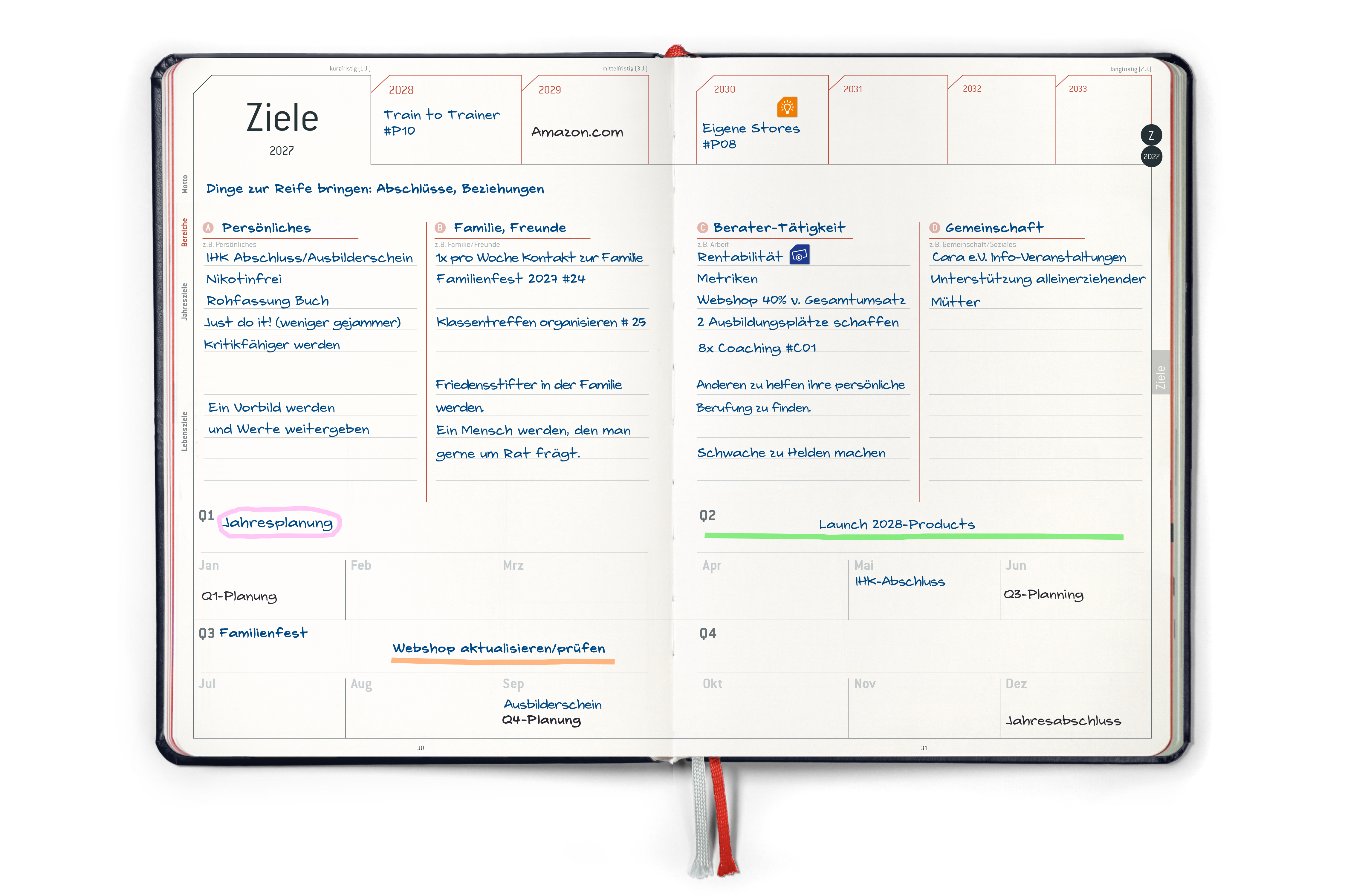 weekview Business Planner 2027 A5+ Bundle Pads | Black Edition