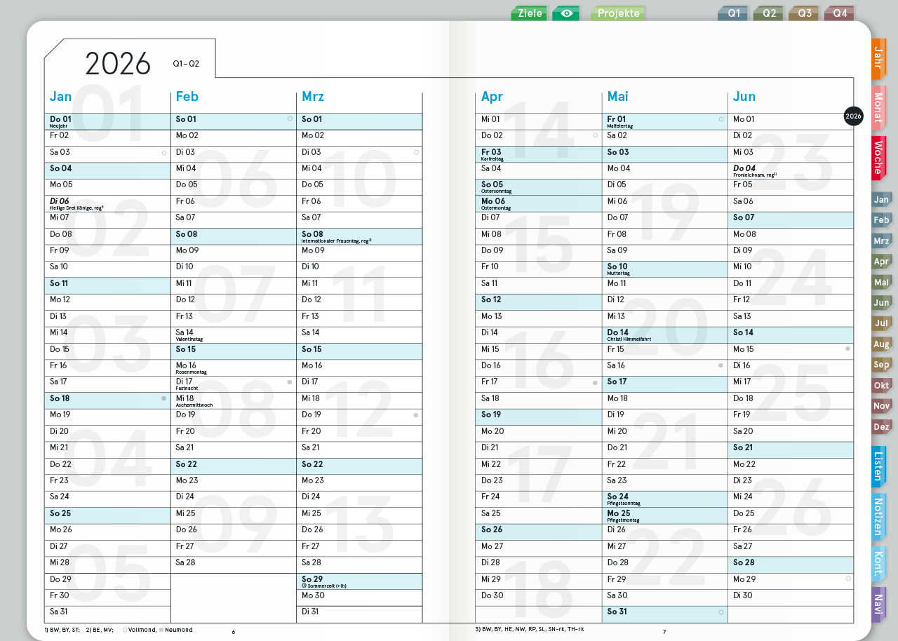 Digital Planner | Business 2026 | mit Navigation