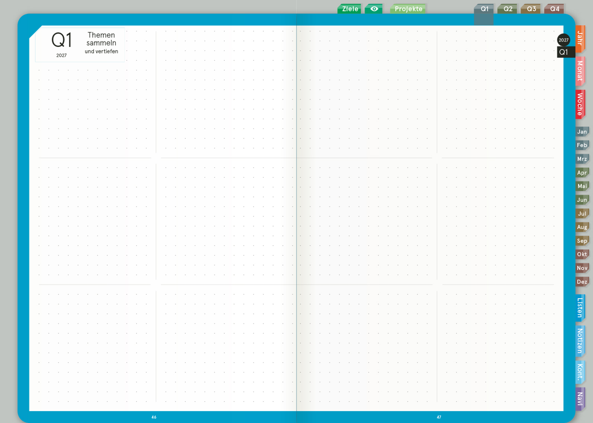 Digital Planner | Business 2027 | mit Navigation, doppelseitig