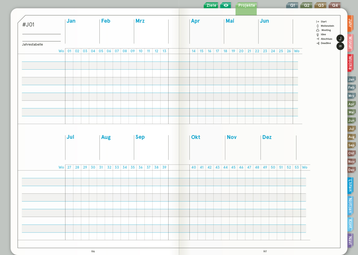 Digital Planner | Business 2027 | mit Navigation, doppelseitig