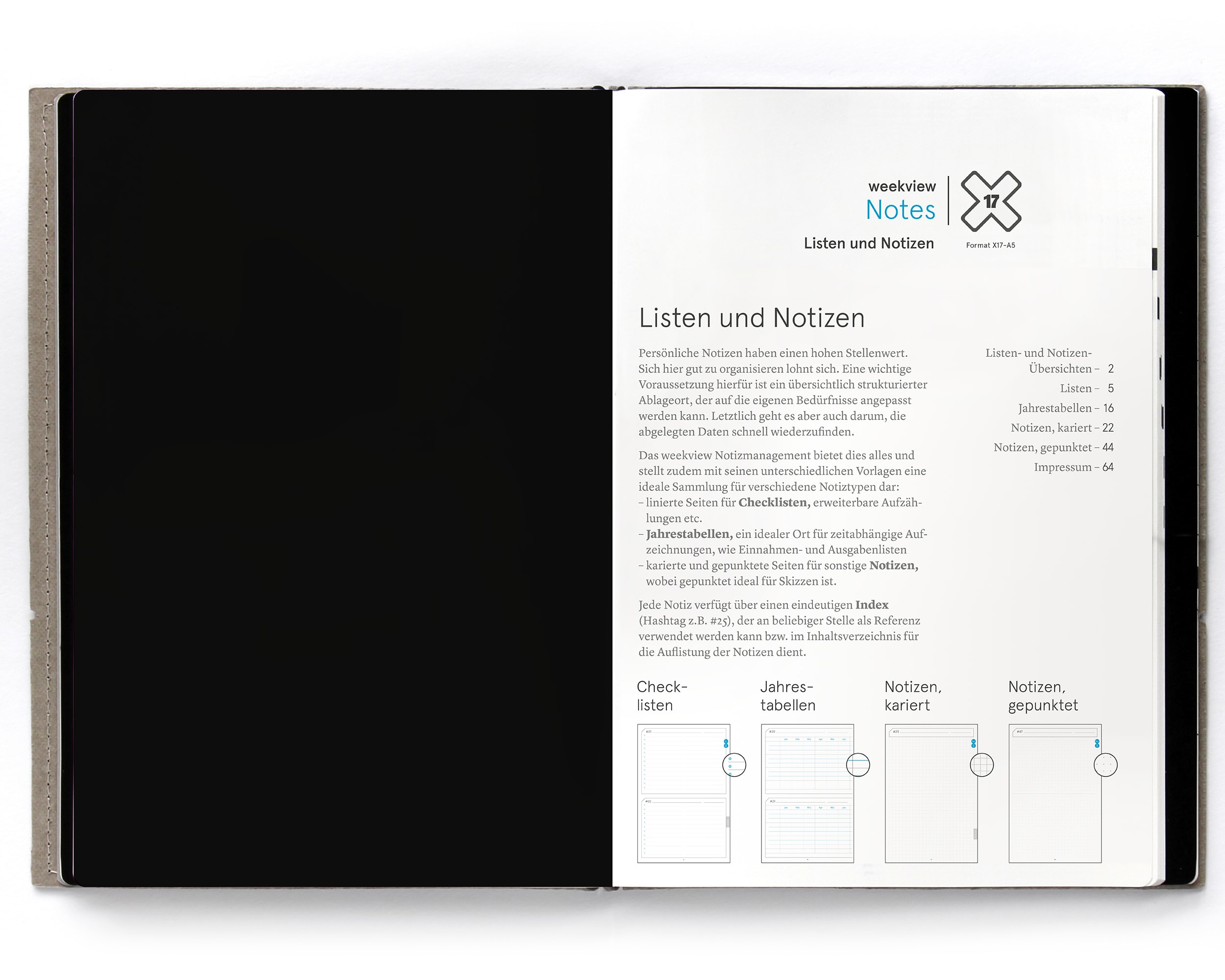 X17 Notizhefte zum Erweitern