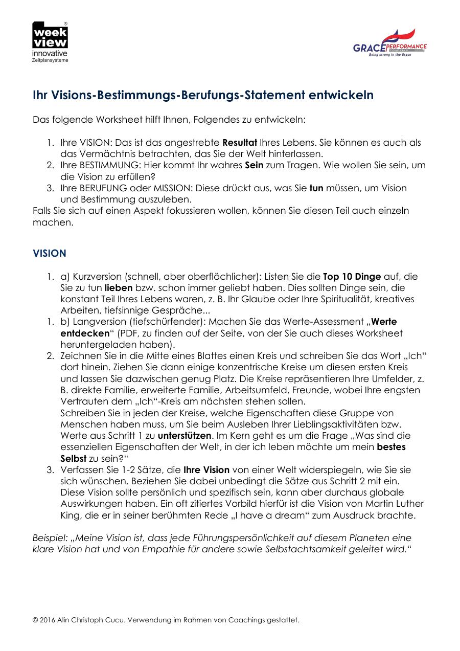 Vorschau: Vision entwickeln