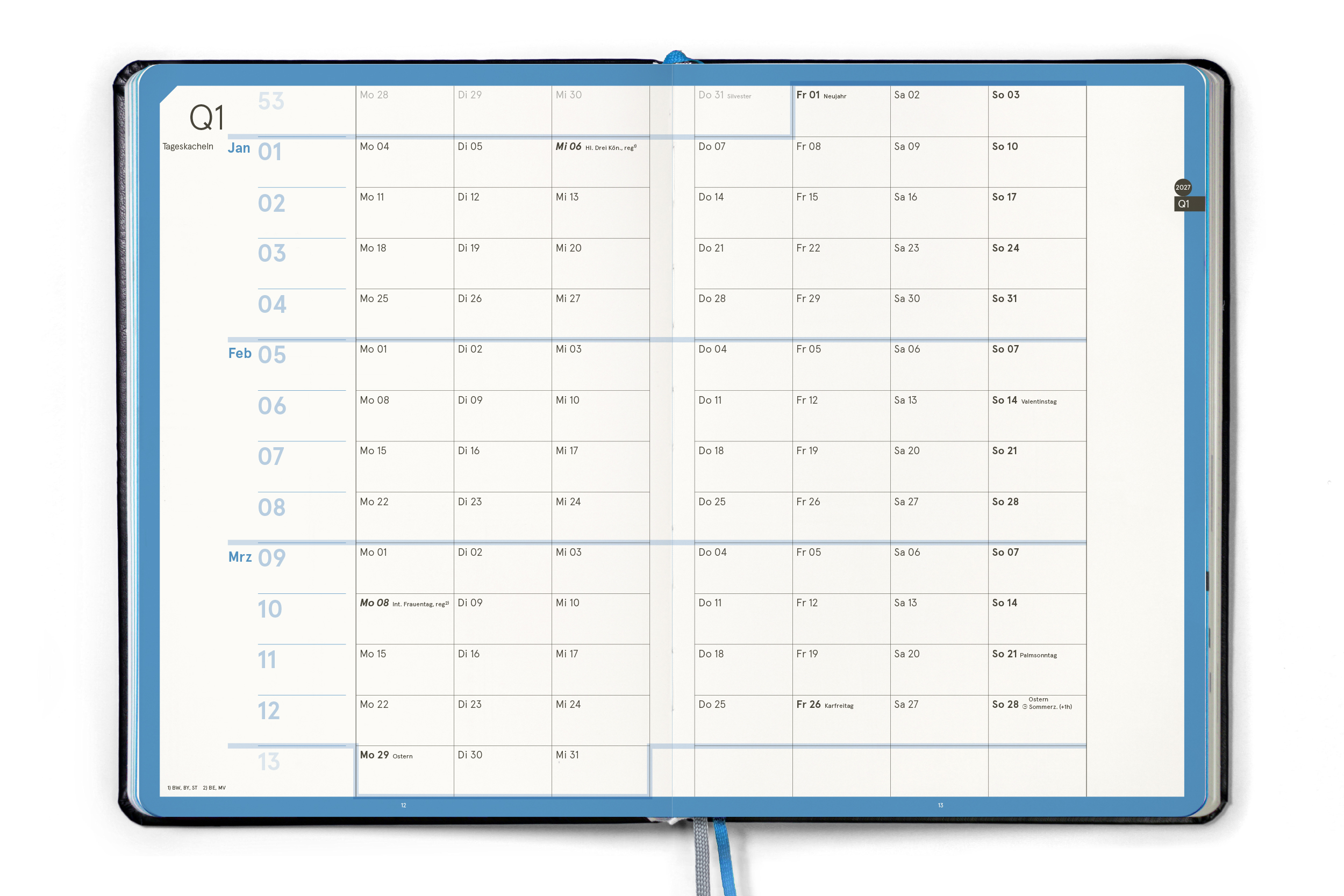 weekview Business Planner Pro A4 2027 – Terminplaner im Großformat