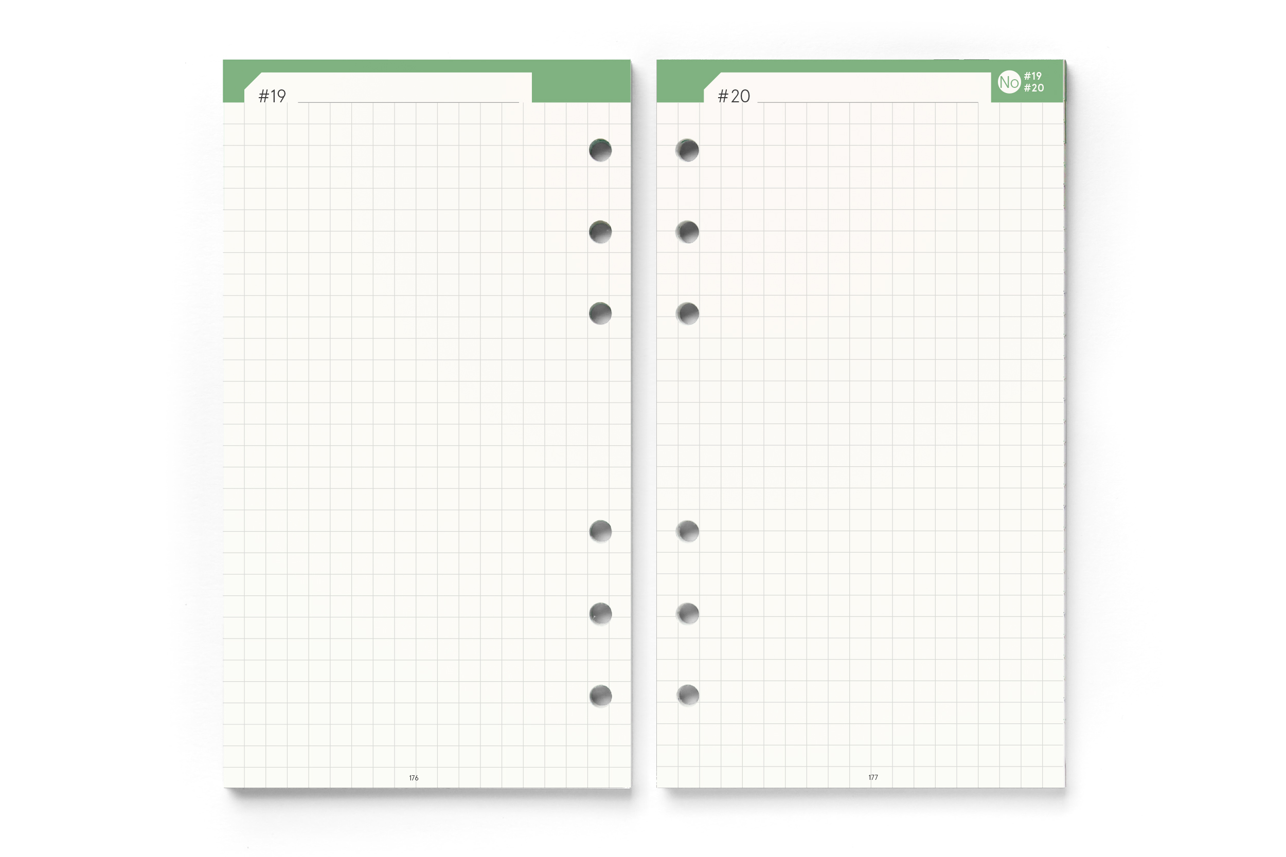 Personal-Einlagen 2027, Filofax-A6-Lochung