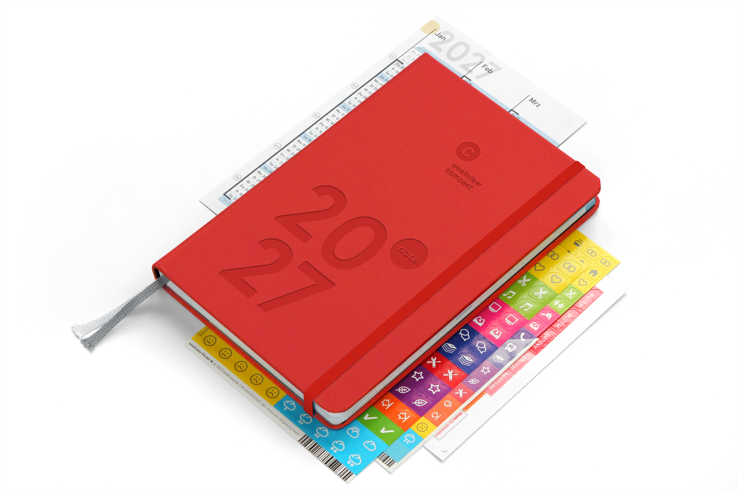 compact note 2027 Coral Red A6+ Classic