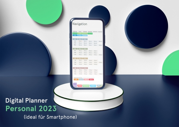 Digital Planner (ideal für Smartphone) | Personal 2023 | mit Navigation, einseitig