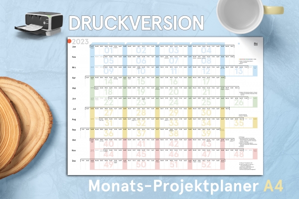 Druckversion (PDF) | Monats-Projektplaner (A4 optimiert)