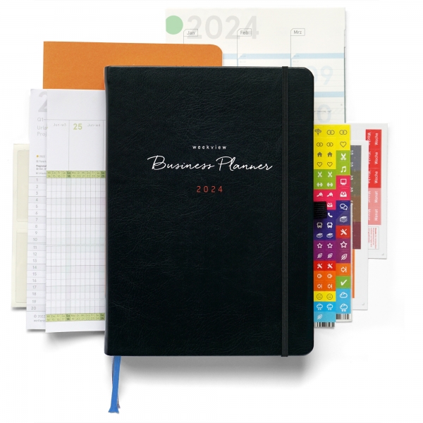 Business Planner 2024 Premium Plus | Inkl. FriXion Ball LX