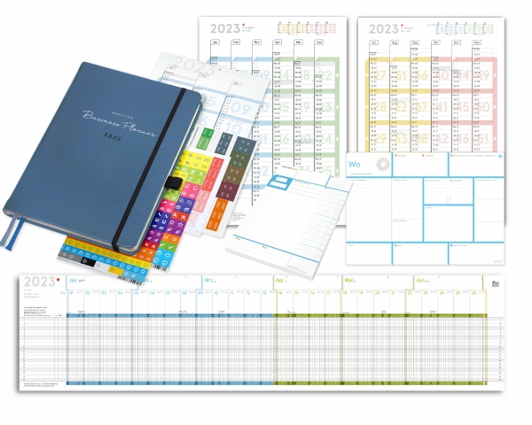 Business Planner 2023 blue edition | Bundle 1 „Pads"