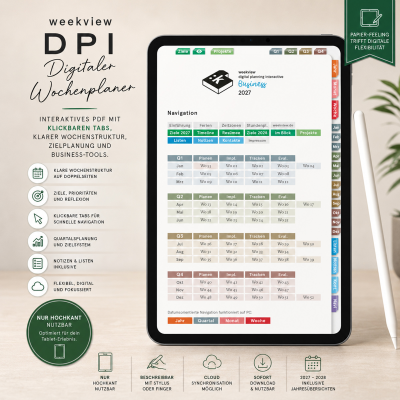 Digital Planner Business 2027, einseitig