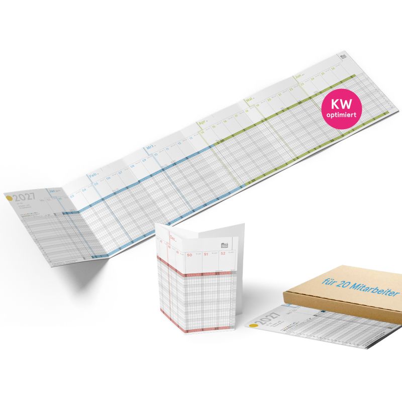 Holiday & project planner A5 leporello 2027