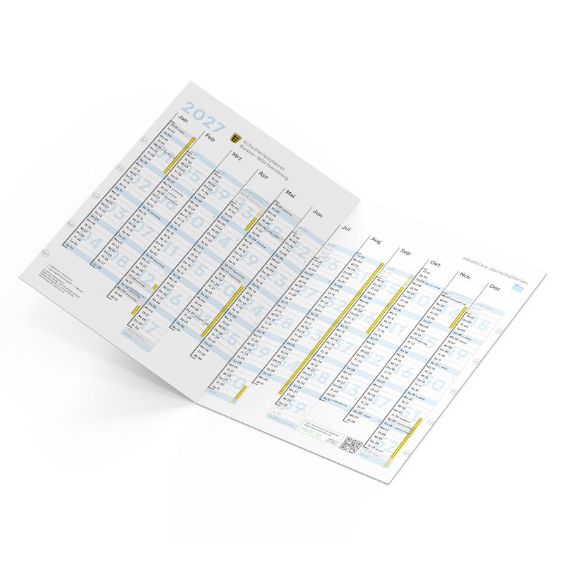 weekview Schulferienplaner A4 2027